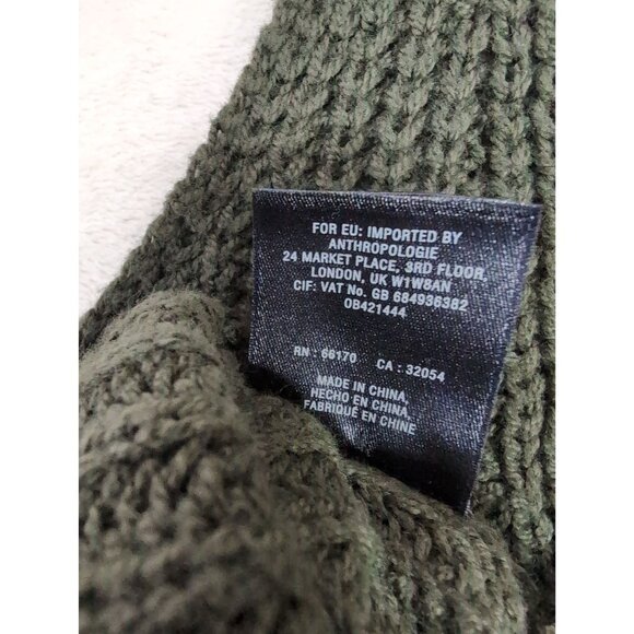 Anthropologie Moth Tunic Sweater Women S Green Turtleneck Sleeveless Minimalist - Picture 7 of 9